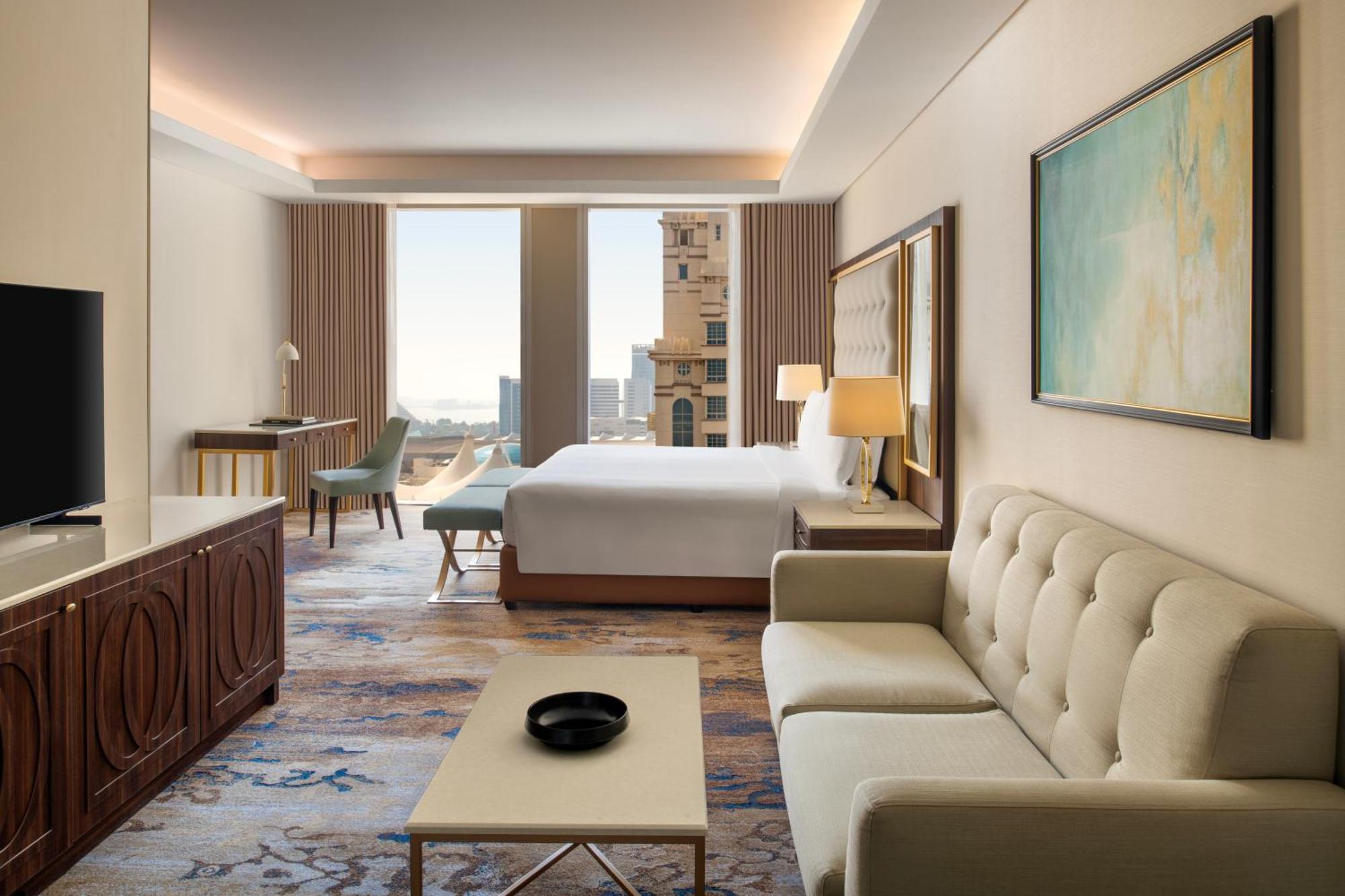 Dusit Doha Hotel Eksteriør billede A guest room at the hotel